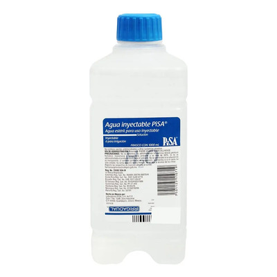 Botella de agua inyectable estéril Pisa 1 Litro | MercadoLibre