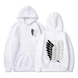 Hoddie Shingeki No Kyojin Buzo Attack On Titan Anime Blanco