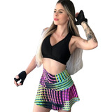 Shortinho Shorts Saia Roupa Academia Malhar Correr + Brinde