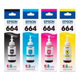 Combo 4 Tinta Epson Original 664 L220 L355 L365 L375 L395 