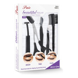 Kit Perfilado Y Limpieza Cejas Pestañas Pinza Cepillo Ojilla