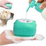 Escova Dispenser Massageadora Silicone Banho Pet Shampoo