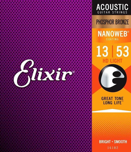 Elixir Hd Light 13-53 Phospor Bronze Guitarra Acústica