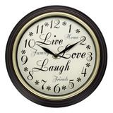 Park Madison Reloj De Cuarzo De Calidad Live Laugh Love De 1