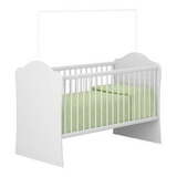 Cuna Infantil C/ Ajuste Altura Base Colchon 7031 Color Blanco