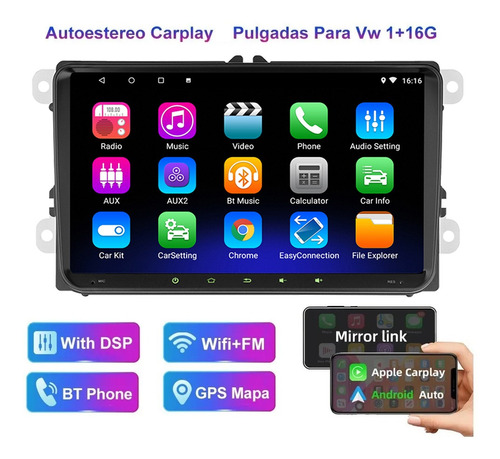 Estéreo Android Gps Jetta Mk6 Bora Tiguan Vento Vw + Camara