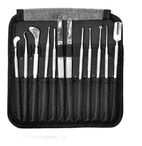 Set Herramientas X 12 Piezas Manicuría Pedicuría Probasic 