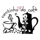 Adesivo De Parede Decorativo Frase Cantinho Do Café Cozinha