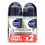 2 Desodorantes Nivea Roll-on Black White Invisible 50 Ml C/u