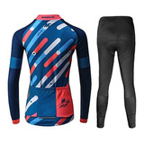 Conjunto De Jersey Transpirable De Manga Larga De Ciclismo P