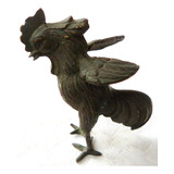 Monijor62-antigua Coleccion Figura Gallo De Bronce C/patina