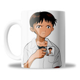 Taza Shinji Sosteniendo Una Taza Meme Anime Evangelion