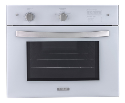 Forno De Embutir À Gás Com Grill Elétrico (multigás) Stelar Topázio 46l Branco 220v