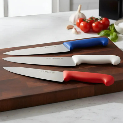 Kit 3 Cuchillos Chef 8 Shorbull Acero Inox Profesional 20 Cm Color Multicolor