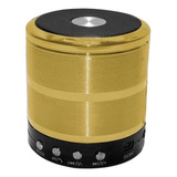 Alto-falante Mini Speaker Ws-887 Com Bluetooth Dourado 