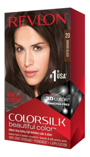 Revlon Colorsilk Tinte Permanente 20 Negro Natural Caja Con 