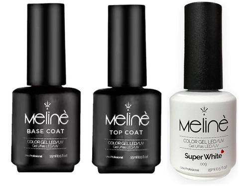 Esmaltes Semipermanentes Meline Color + Base Y Top