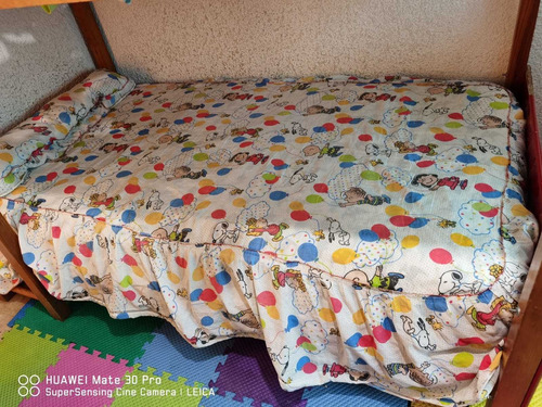 Juego De Sábanas Y Cojín (almohada) De  Snoopy Vintage 