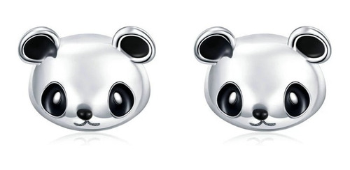 Aretes Oso Panda Panditas 100% Plata S925