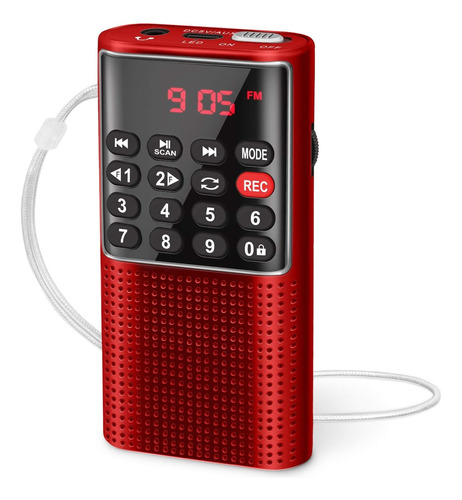 Prunus J-328 Mini Reproductor Mp3 Radio Fm Portátil (no Am)