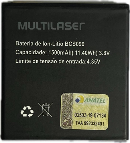 Bateria Bcs099 Compatível Multilaser E Lite P9099 +garantia