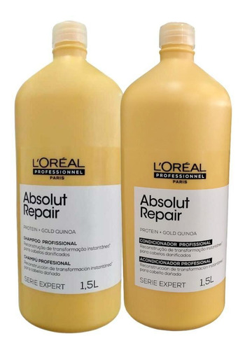 Kit Loreal Absolut Repair Gold Sh1500ml+condicionador 1500m