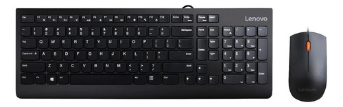 Combo Teclado Membrana Mouse Optico Elegante Lenovo Ingles