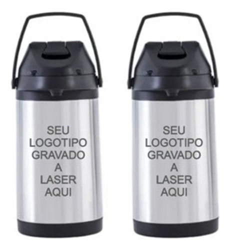 Garrafa Térmica Inox 4 L Inquebrável - Kit Com 2 Un