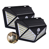 X2 Aplique Led Solar Focos Led Exterior Farol Solar Exterior