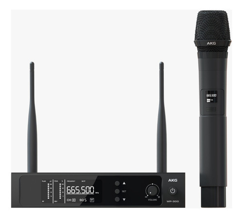 Microfone S/fio Akg Wp300 Digital Mão Uhf True Diversity