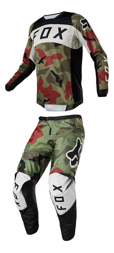 Equipo Conjunto Fox 180 Bnkr Motocross Enduro Mx Verde Ride®