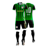 10 Uniforme Futebol  Camisa Calção Meiao Personalizadas