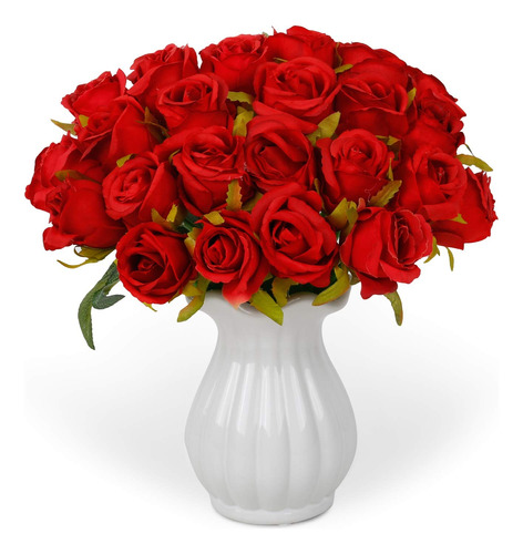 24 Piezas Flores Rosas Artificiales Para Decoraciones
