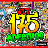 Kit Com 175 Adesivos Figurinhas Pra Bike Carro Moto Capacete