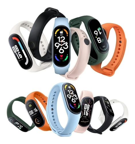 Kit 5 Pulseiras Coloridas Para Novo Mi Band 7 Pronta Entrega