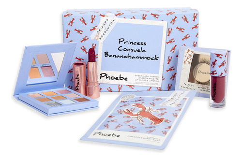 Revolution X Friend, Set  Phoebe , Paleta Sombras+labial+lip