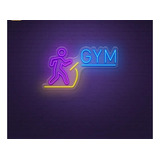 Letrero Led Neon Gimnasio Ejercicio 39*70cm Luminoso