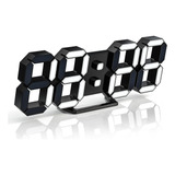 12h/24h Reloj Alarma Digital 3d De Pared Led Multifuncional