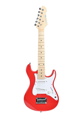 Guitarra Eléctrica Stratocaster Parquer Roja Niños Cuota