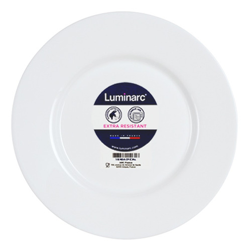 Juego Platos Playos Gr Luminarc Everyday Vidrio Templado X12