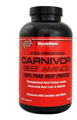 Carnivor Beef Aminos 300 Tabs Musclemeds Aminoacido Mer Env