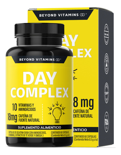 Day Complex Nootrópico Con Vitaminas Y Minerales Beyond Vitamins | Suplemento Energetizante| Suplemento Día | 60 Cápsulas