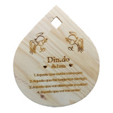 Convite Batismo Padrinhos Personalizado Tabua Madeira Pinus