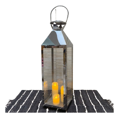 Fanal Dorado Grande 55 Cm Porta Vela Farol Importado Oriente