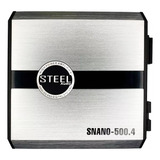 Amplificador Steel Audio Snano-500.4 4 Canales Color Plateado