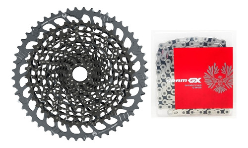 Kit Cassete 12v 1x12 10-52 Xg 1275 + Corrente Sram Gx Eagle