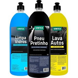 Pneu Pretinho + Lava Autos + Limpa Vidros 1,5l Vintex