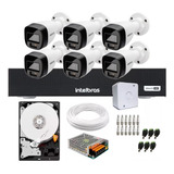 Kit 6 Cameras Intelbras 1120 Full Color, Dvr 8 Canais C/ Hd