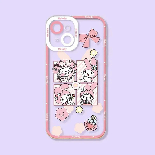 Capa De Telefone Transparente Kuromi My Melody Cinnamoroll