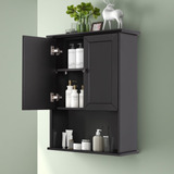 Oonnee Armario De Pared De Baño Negro De 24 X 30 Pulgadas